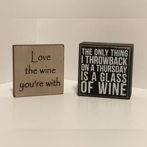 Decorative Wine Quote Signs